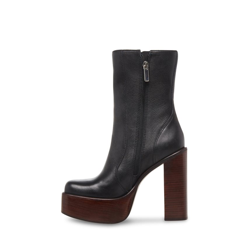 μποτακια γυναικεια Steve Madden Dwane δερματινα μαυρα | GR-7896CTB