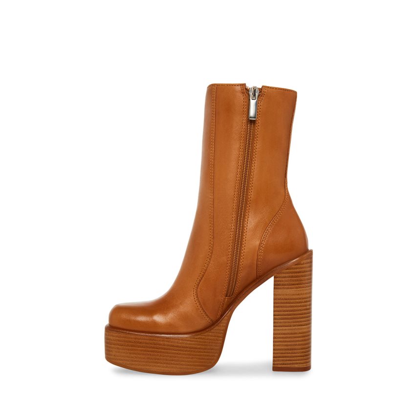 μποτακια γυναικεια Steve Madden Dwane δερματινα καφε | GR-891OFBE
