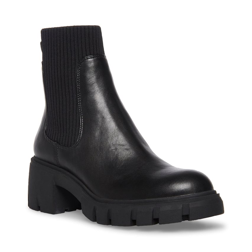 μποτακια γυναικεια Steve Madden Hutch μαυρα | GR-3O41BXI