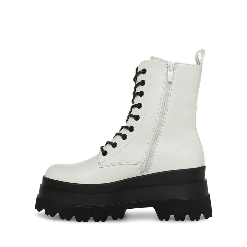 μποτακια γυναικεια Steve Madden Luka ασπρα | GR-6723KHJ