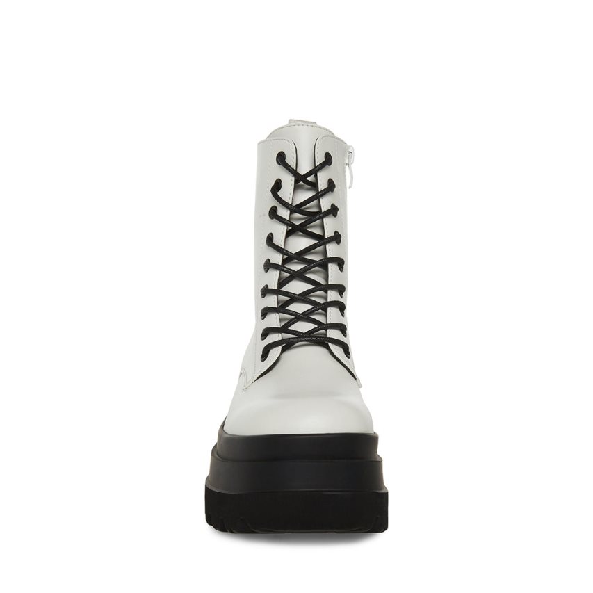 μποτακια γυναικεια Steve Madden Luka ασπρα | GR-6723KHJ