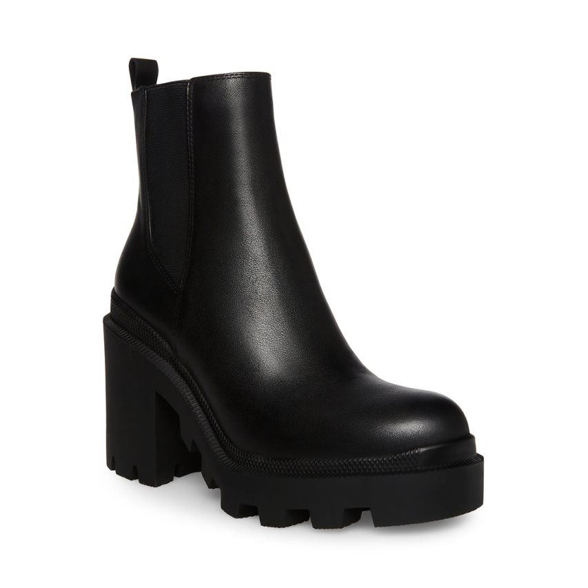 μποτακια γυναικεια Steve Madden Roxie δερματινα μαυρα | GR-428OSZB