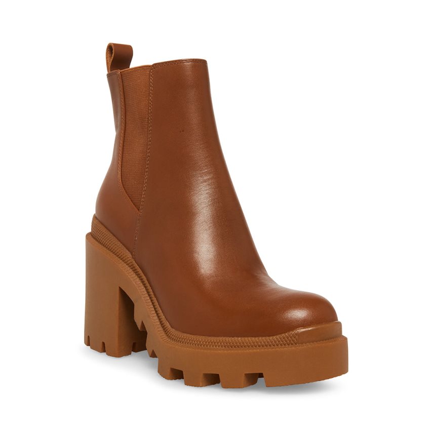 μποτακια γυναικεια Steve Madden Roxie δερματινα καφε | GR-O621UKT