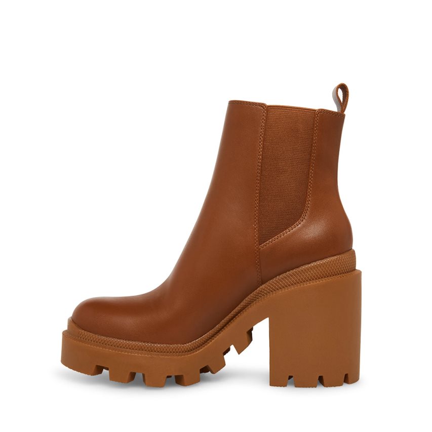 μποτακια γυναικεια Steve Madden Roxie δερματινα καφε | GR-O621UKT