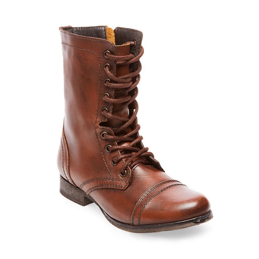 μποτακια γυναικεια Steve Madden Troopa δερματινα καφε | GR-89O2WHZ