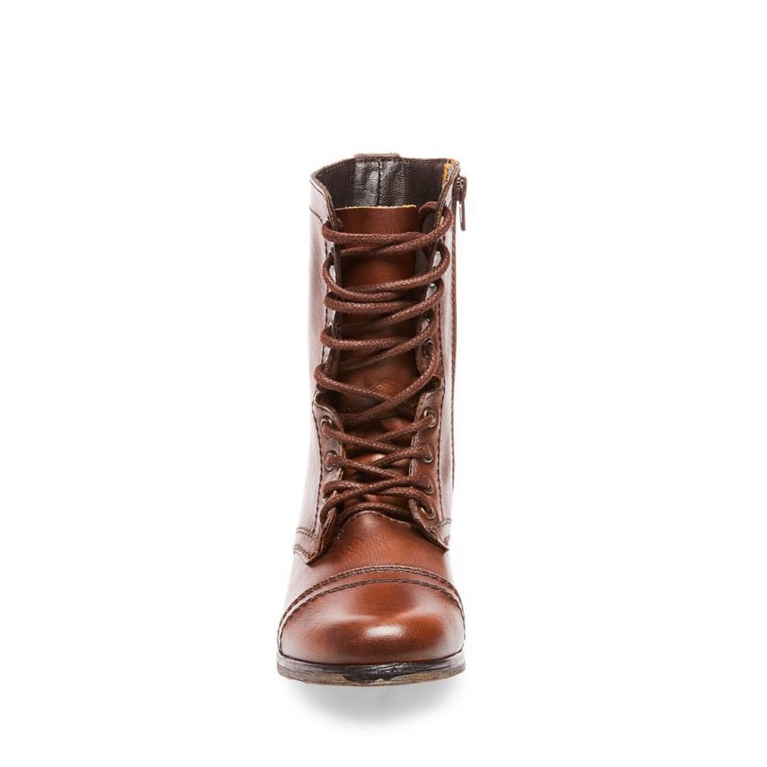 μποτακια γυναικεια Steve Madden Troopa δερματινα καφε | GR-89O2WHZ