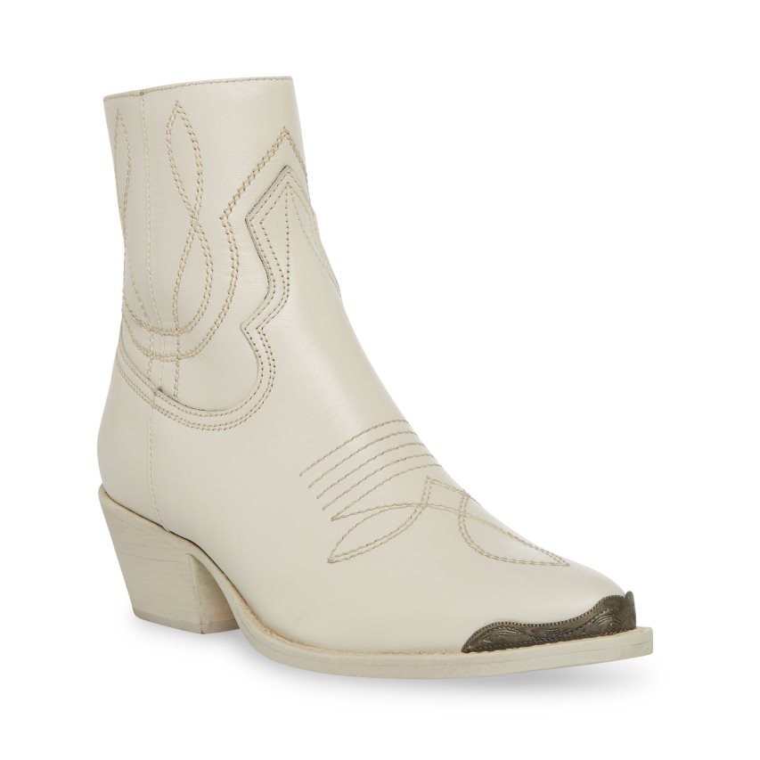 μποτακια γυναικεια Steve Madden son δερματινα κρέμα | GR-1483FAH