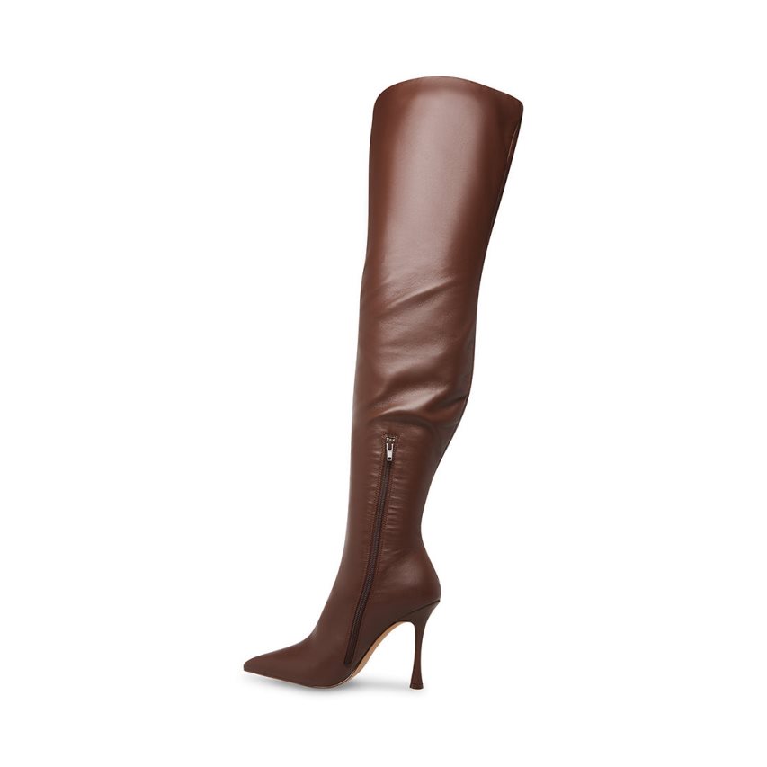 μποτεσ μεχρι το γονατο γυναικεια Steve Madden Brittany σκούρο καφε | GR-1439DOG