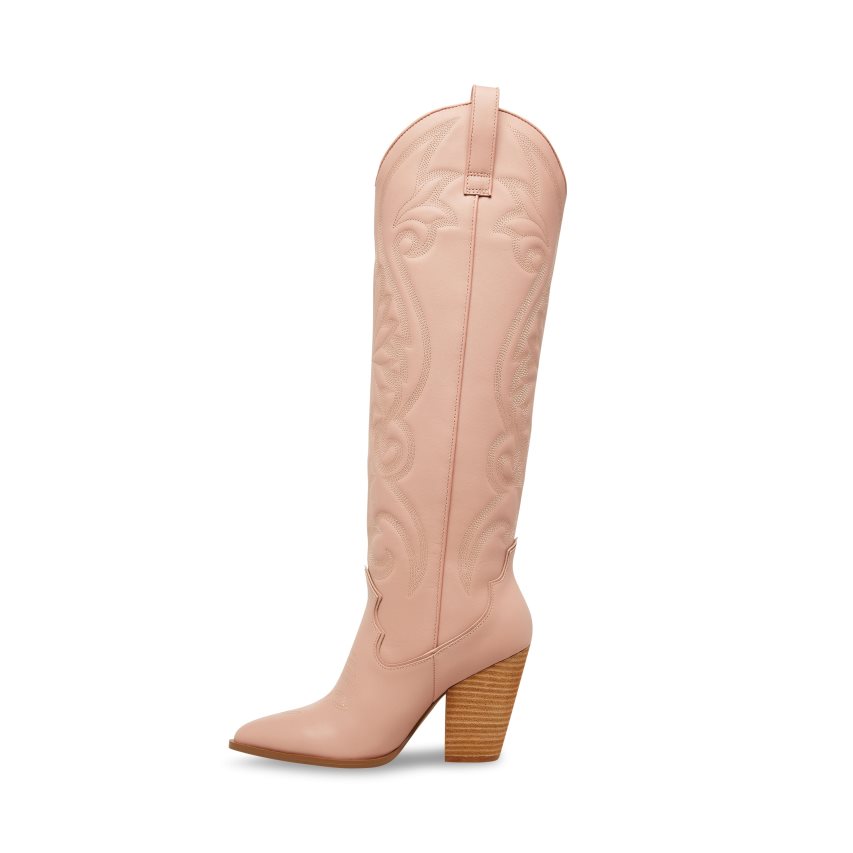 μποτεσ μεχρι το γονατο γυναικεια Steve Madden Lasso δερματινα ροζ | GR-2156PRO