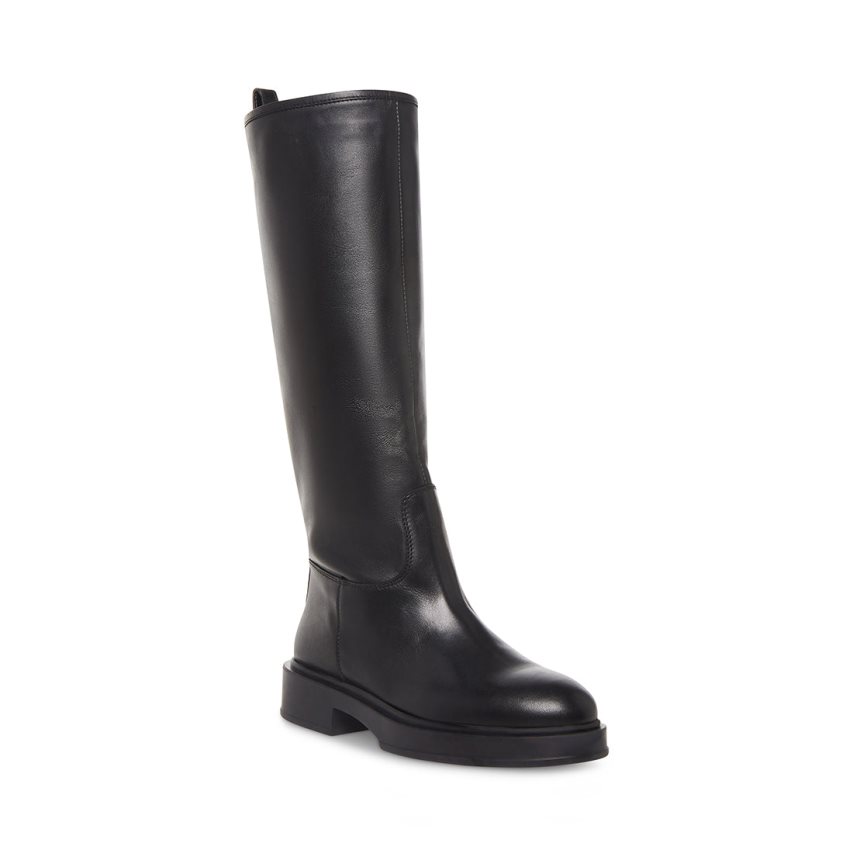μποτεσ μεχρι το γονατο γυναικεια Steve Madden Claudia δερματινα μαυρα | GR-4287BMJ