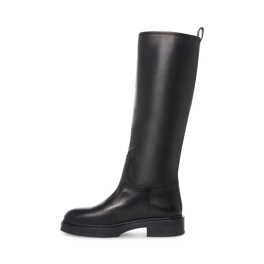 μποτεσ μεχρι το γονατο γυναικεια Steve Madden Claudia δερματινα μαυρα | GR-4287BMJ
