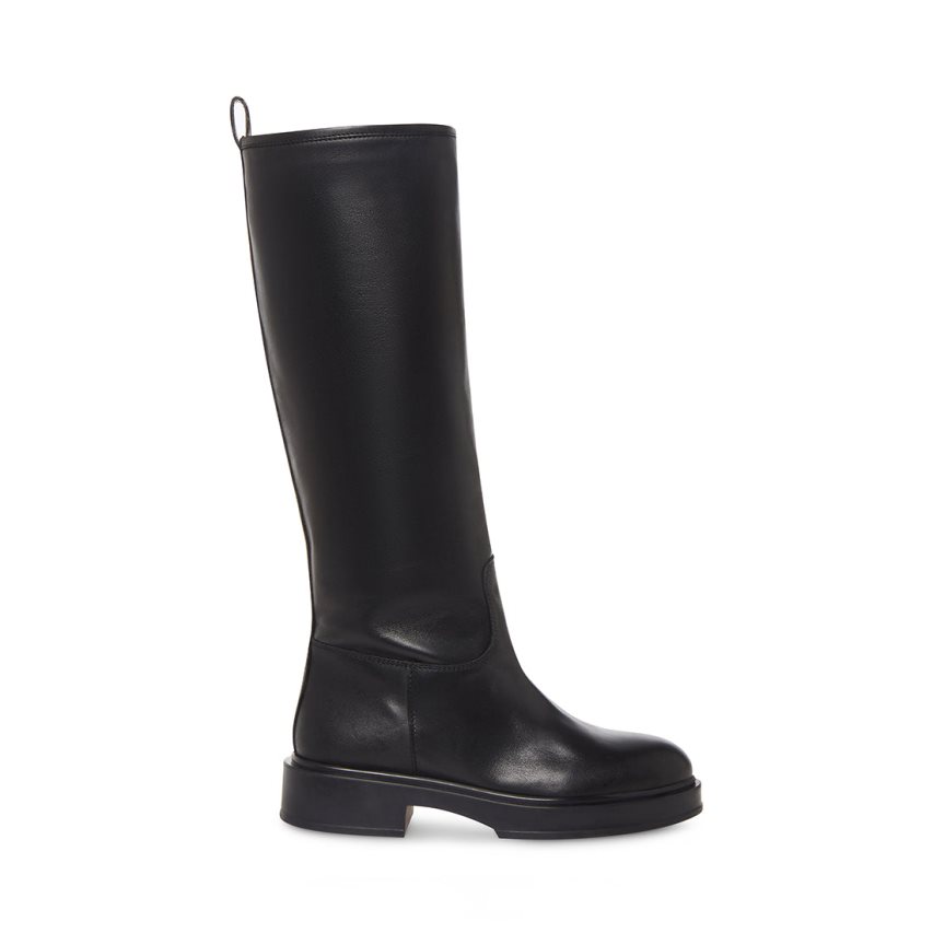 μποτεσ μεχρι το γονατο γυναικεια Steve Madden Claudia δερματινα μαυρα | GR-4287BMJ
