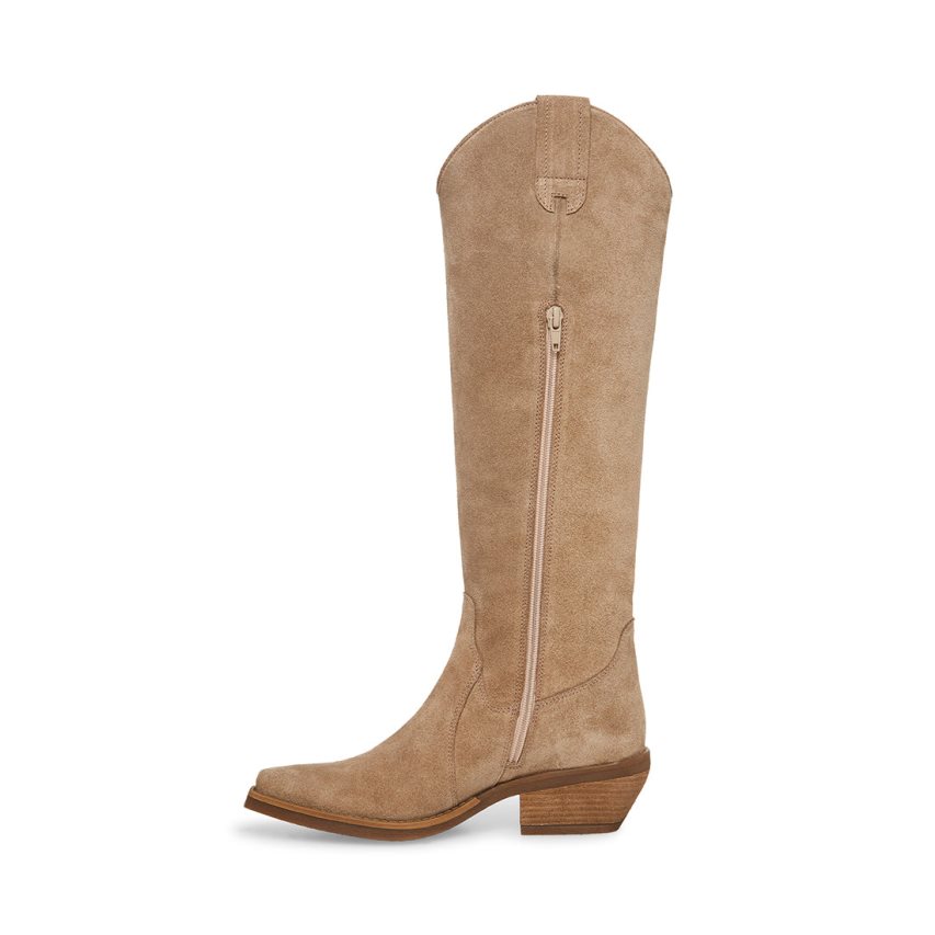 μποτεσ μεχρι το γονατο γυναικεια Steve Madden Heard σουετ καφε | GR-4865BXF