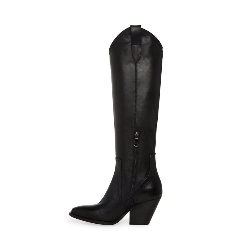 μποτεσ μεχρι το γονατο γυναικεια Steve Madden Vittoria δερματινα μαυρα | GR-6O75WIA