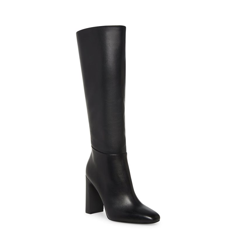 μποτεσ μεχρι το γονατο γυναικεια Steve Madden Ally δερματινα μαυρα | GR-8137TBA