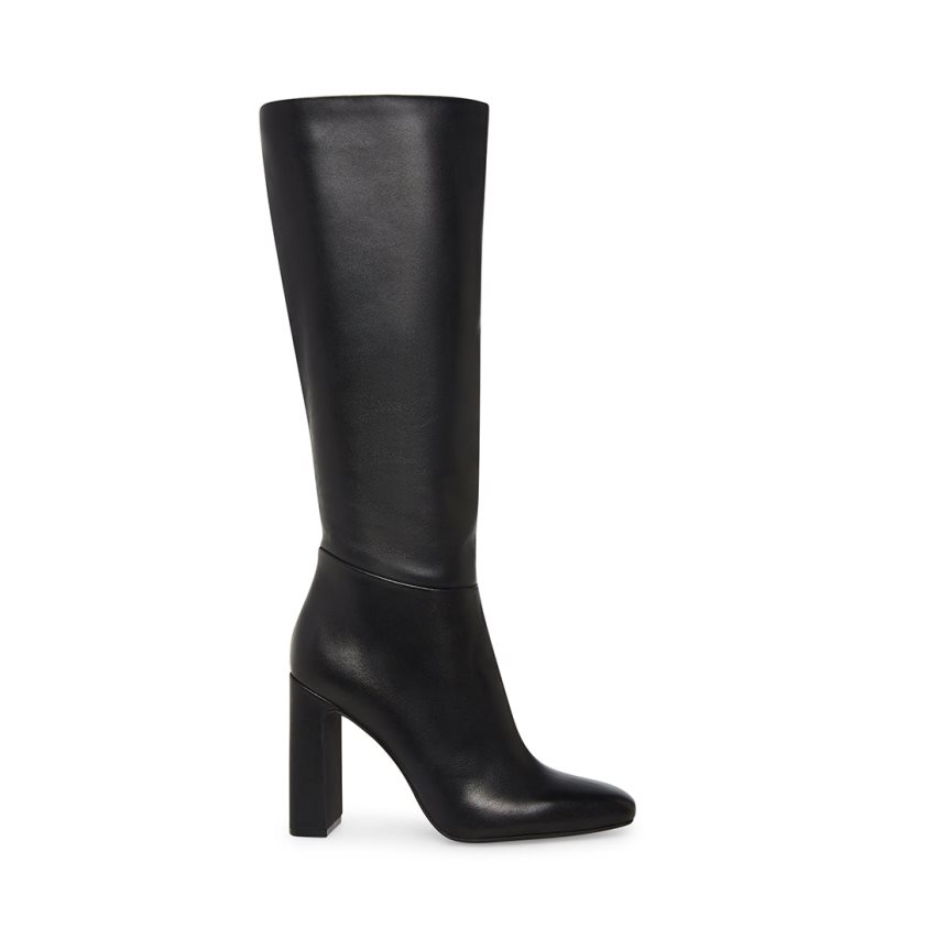 μποτεσ μεχρι το γονατο γυναικεια Steve Madden Ally δερματινα μαυρα | GR-8137TBA