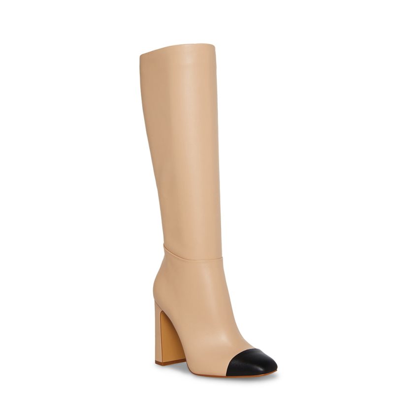 μποτεσ μεχρι το γονατο γυναικεια Steve Madden Arielle δερματινα Μπεζ | GR-8235DON