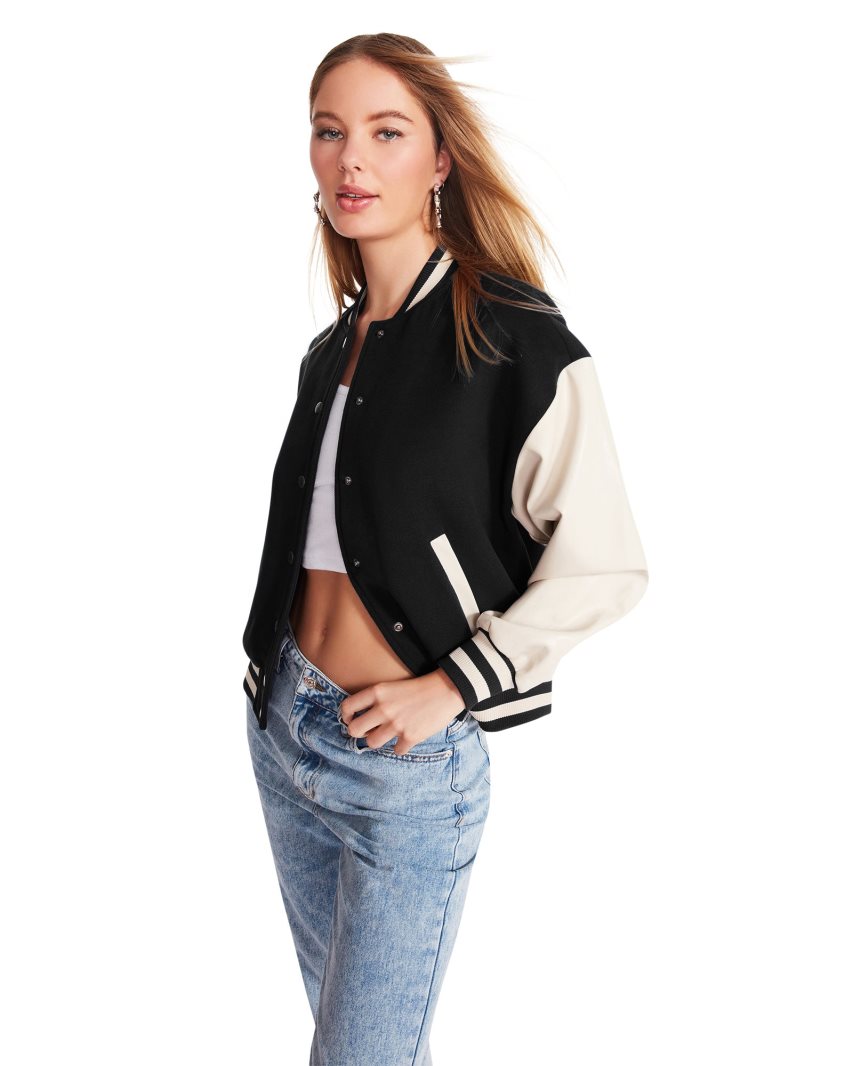 μπουφαν γυναικεια Steve Madden Alexandra μαυρα | GR-8962DJQ