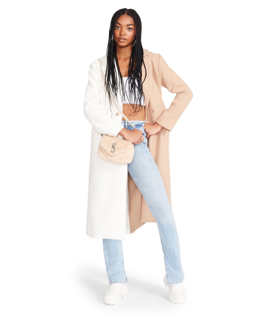 μπουφαν γυναικεια Steve Madden Caroline ασπρα Μπεζ | GR-9257HWK