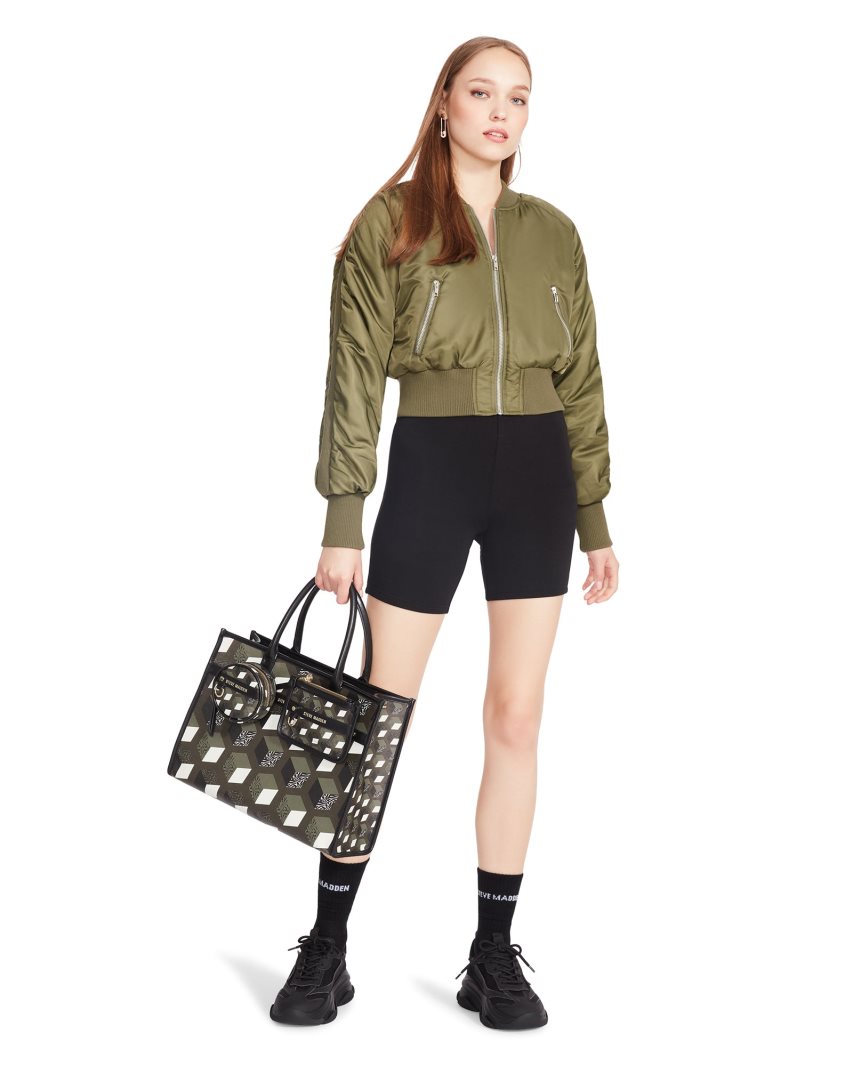 μπουφαν γυναικεια Steve Madden Eva Ελιά | GR-5184KGZ