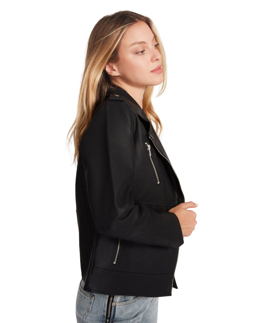 μπουφαν γυναικεια Steve Madden Julia μαυρα | GR-2O45SAK