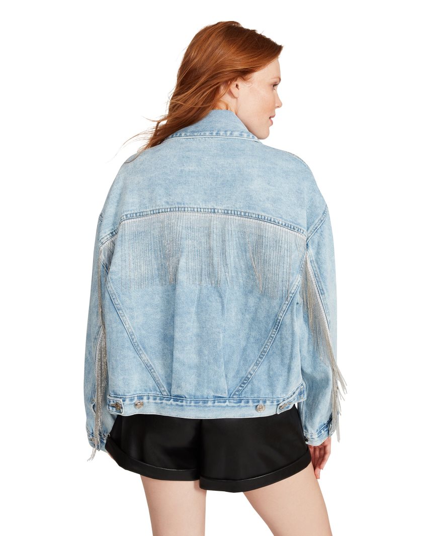 μπουφαν γυναικεια Steve Madden Sienna Denim μπλε | GR-2751MHC