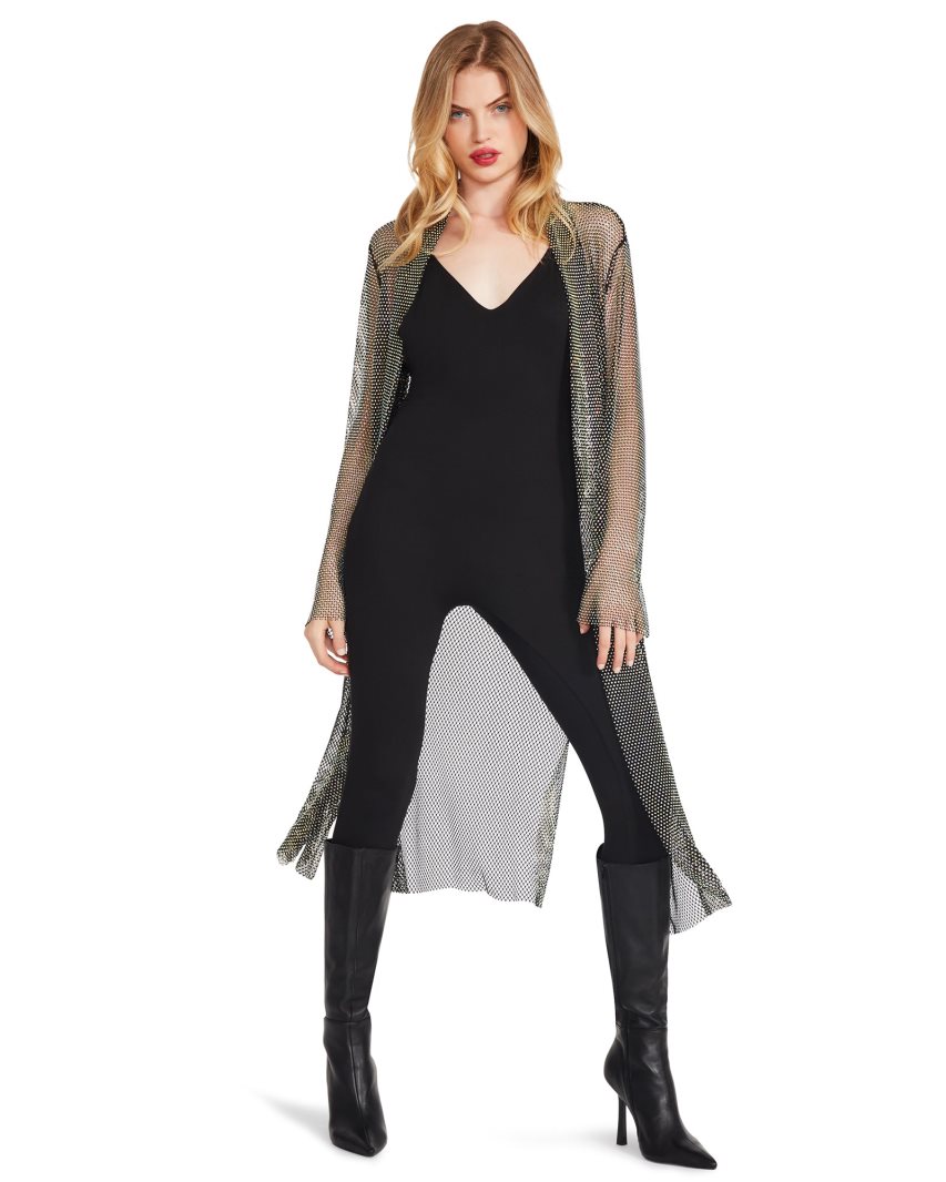 παλτό γυναικεια Steve Madden Charlize Duster μαυρα | GR-4O53UNP