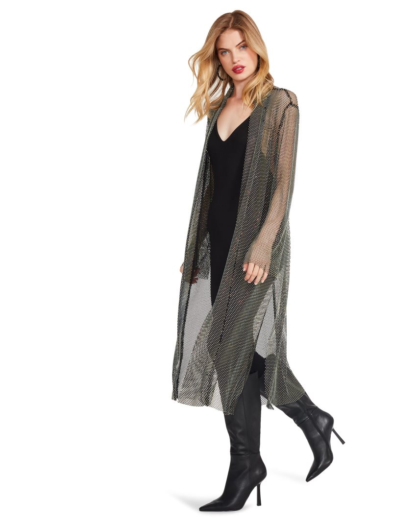 παλτό γυναικεια Steve Madden Charlize Duster μαυρα | GR-4O53UNP