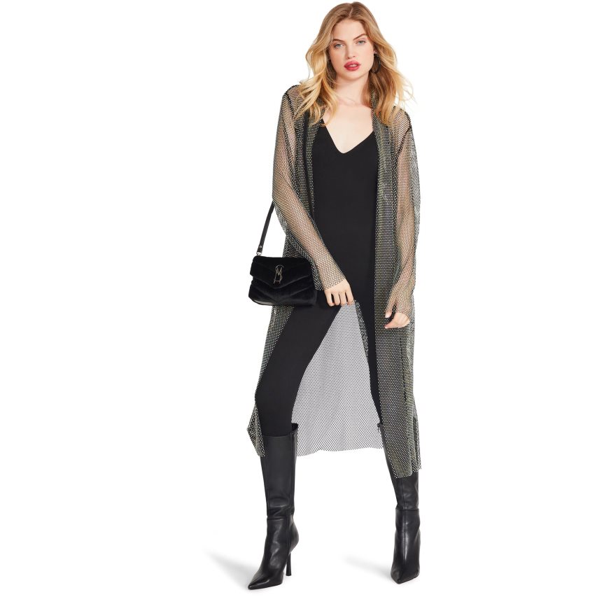 παλτό γυναικεια Steve Madden Charlize Duster μαυρα | GR-4O53UNP