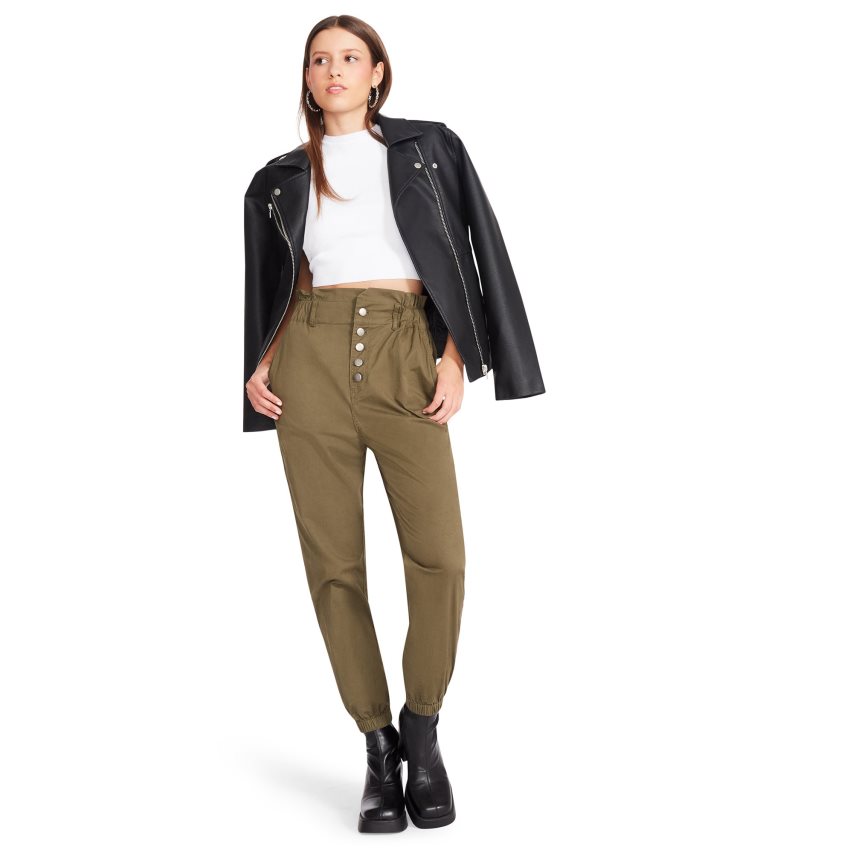 παντελονι γυναικεια Steve Madden Melanie Ελιά | GR-O753RYC