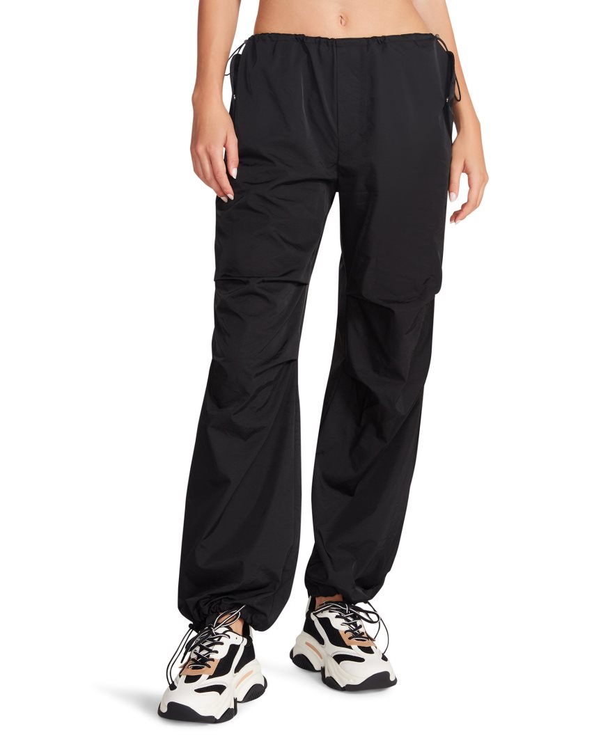 παντελονι γυναικεια Steve Madden Pia Parachute μαυρα | GR-1639UFW