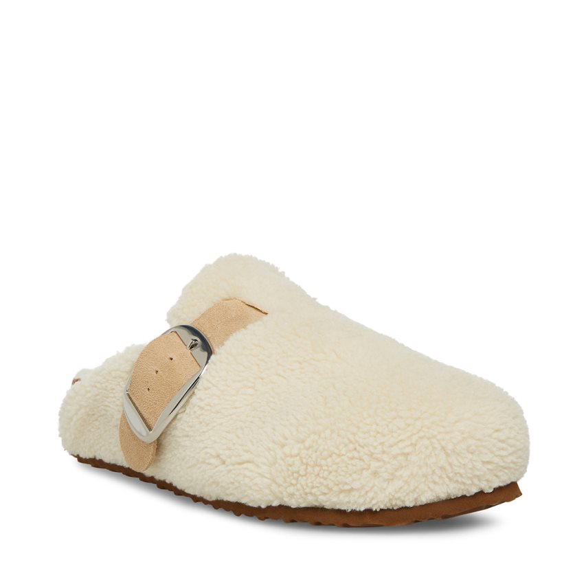 παντοφλεσ γυναικεια Steve Madden Cuddle ασπρα | GR-9268FPV
