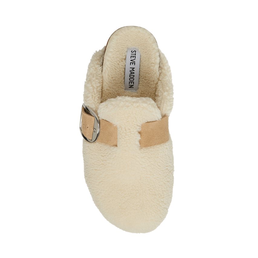 παντοφλεσ γυναικεια Steve Madden Cuddle ασπρα | GR-9268FPV