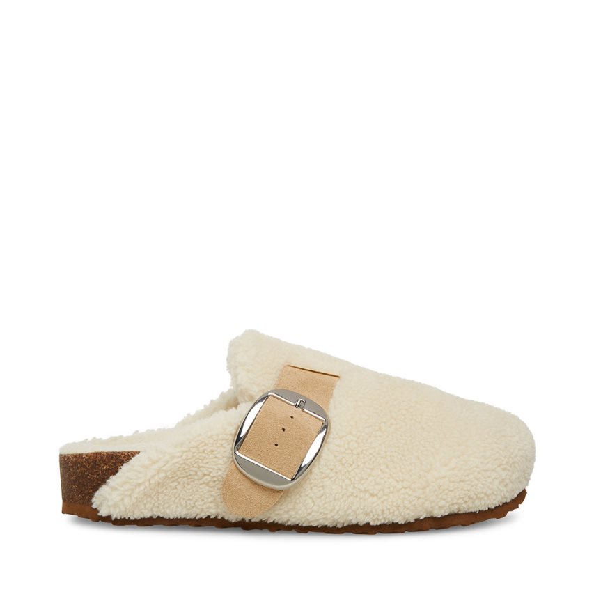 παντοφλεσ γυναικεια Steve Madden Cuddle ασπρα | GR-9268FPV