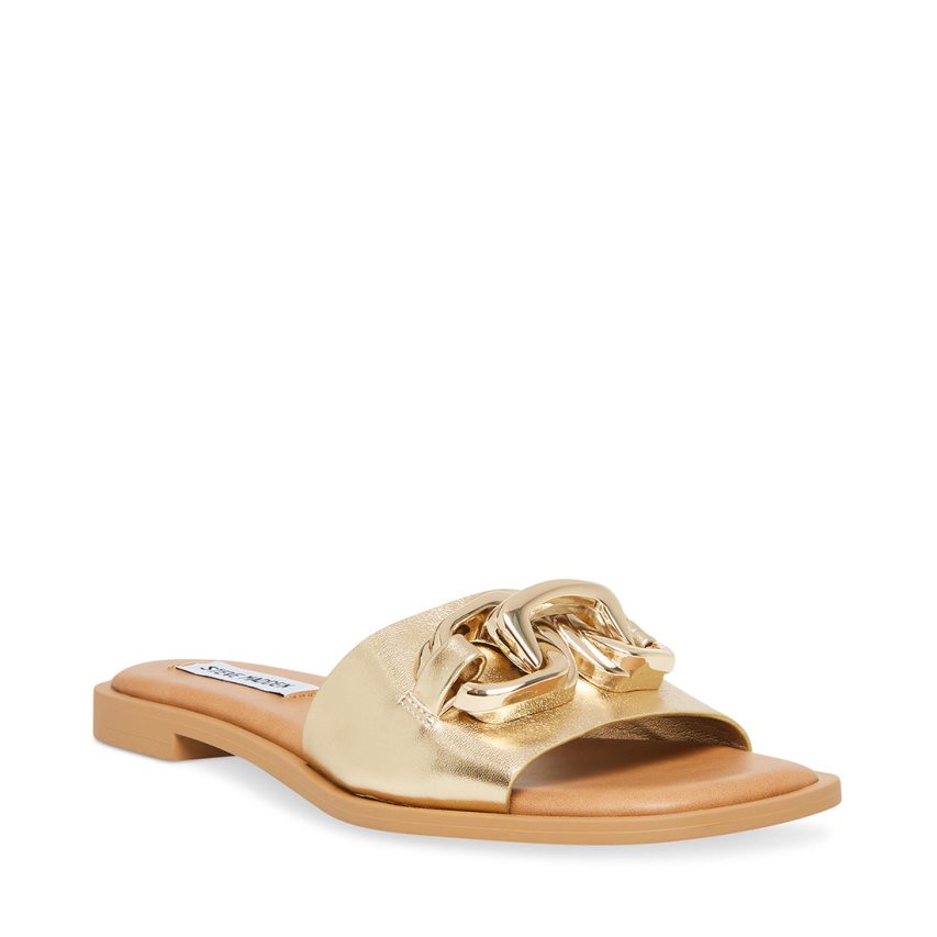 παντοφλεσ γυναικεια Steve Madden Gene χρυσο χρωμα | GR-4568GXZ