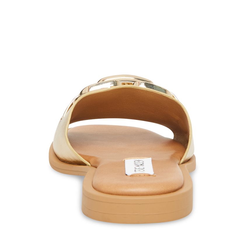 παντοφλεσ γυναικεια Steve Madden Gene χρυσο χρωμα | GR-4568GXZ