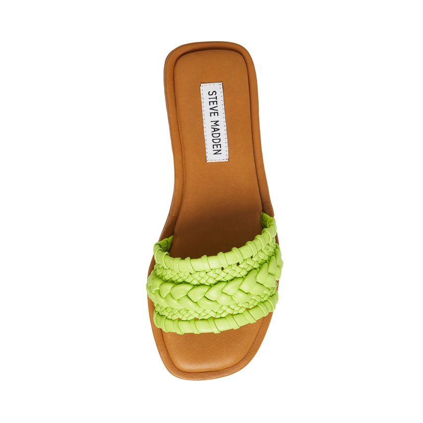 παντοφλεσ γυναικεια Steve Madden Genevie πρασινο | GR-54O1EOM