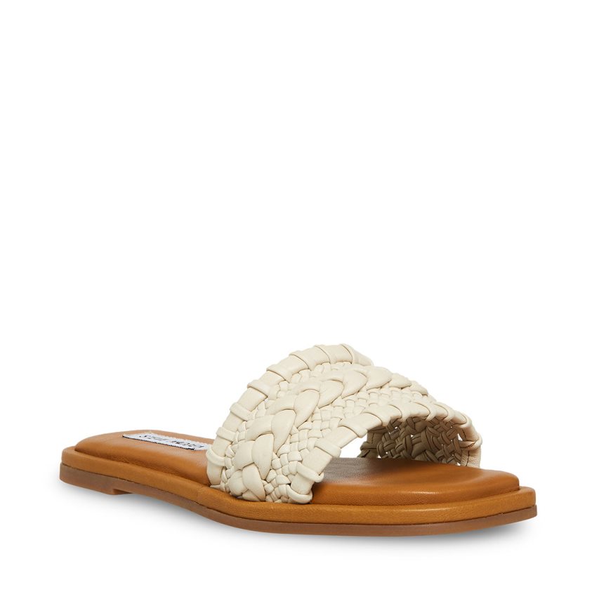 παντοφλεσ γυναικεια Steve Madden Genevie ασπρα | GR-O193GWT