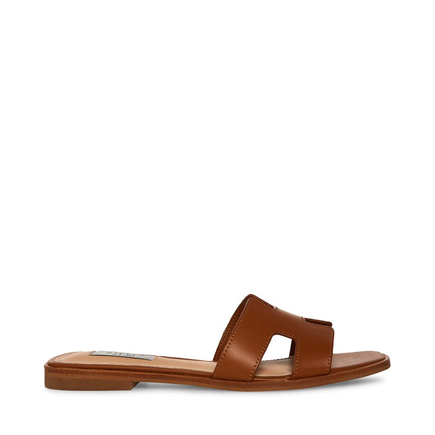 παντοφλεσ γυναικεια Steve Madden Hadyn δερματινα καφε | GR-3674SJN