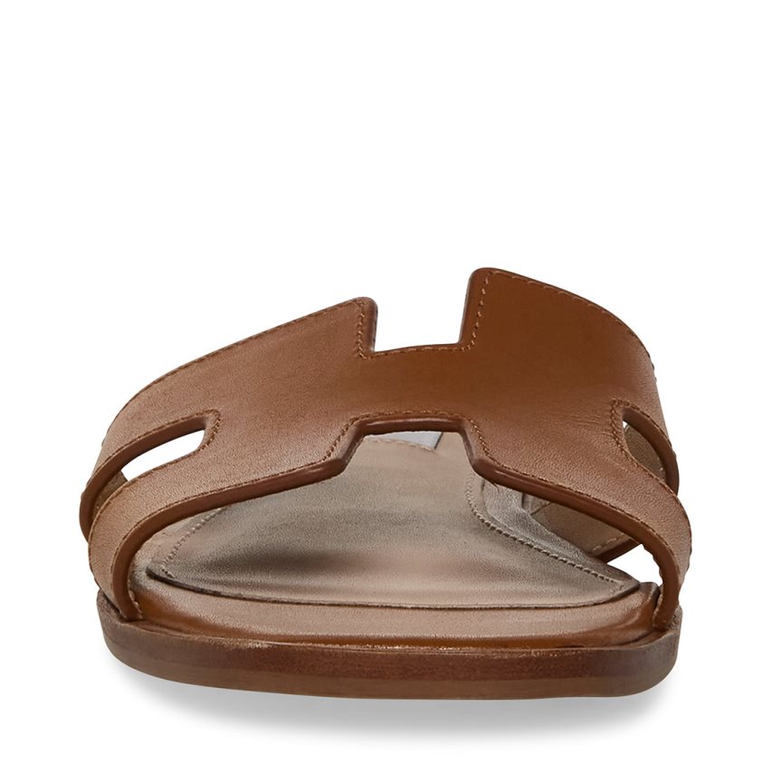 παντοφλεσ γυναικεια Steve Madden Hadyn δερματινα καφε | GR-3674SJN