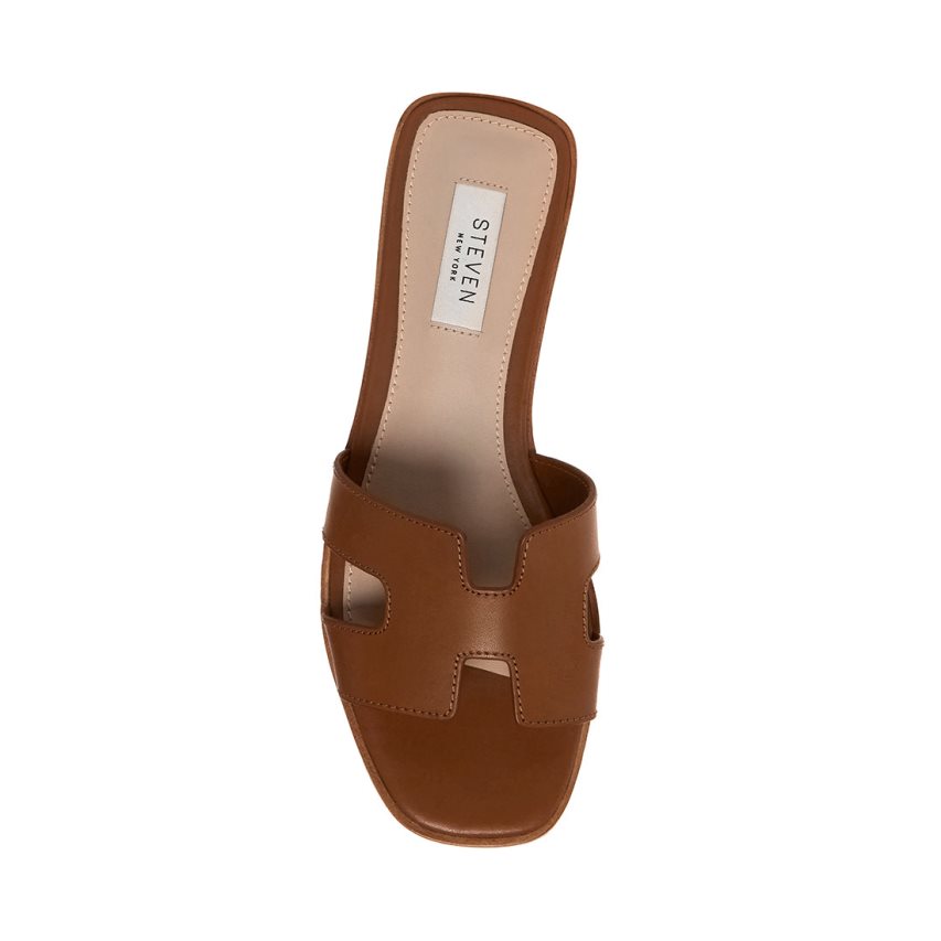 παντοφλεσ γυναικεια Steve Madden Hadyn δερματινα καφε | GR-3674SJN
