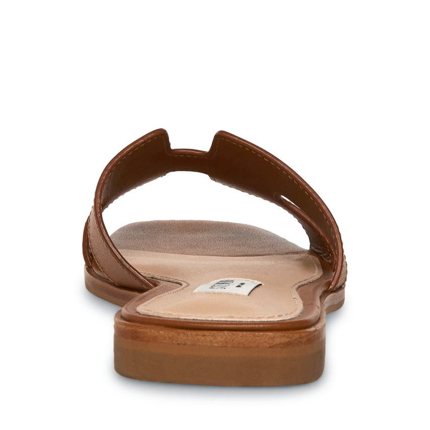 παντοφλεσ γυναικεια Steve Madden Hadyn δερματινα καφε | GR-3674SJN