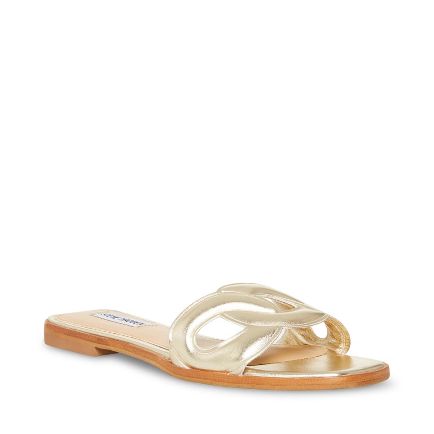 παντοφλεσ γυναικεια Steve Madden Helene χρυσο χρωμα | GR-5246MSY