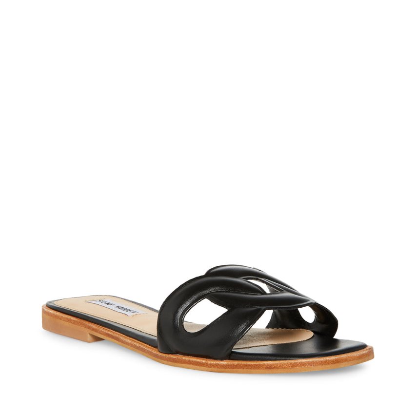παντοφλεσ γυναικεια Steve Madden Helene μαυρα | GR-8O42WJL