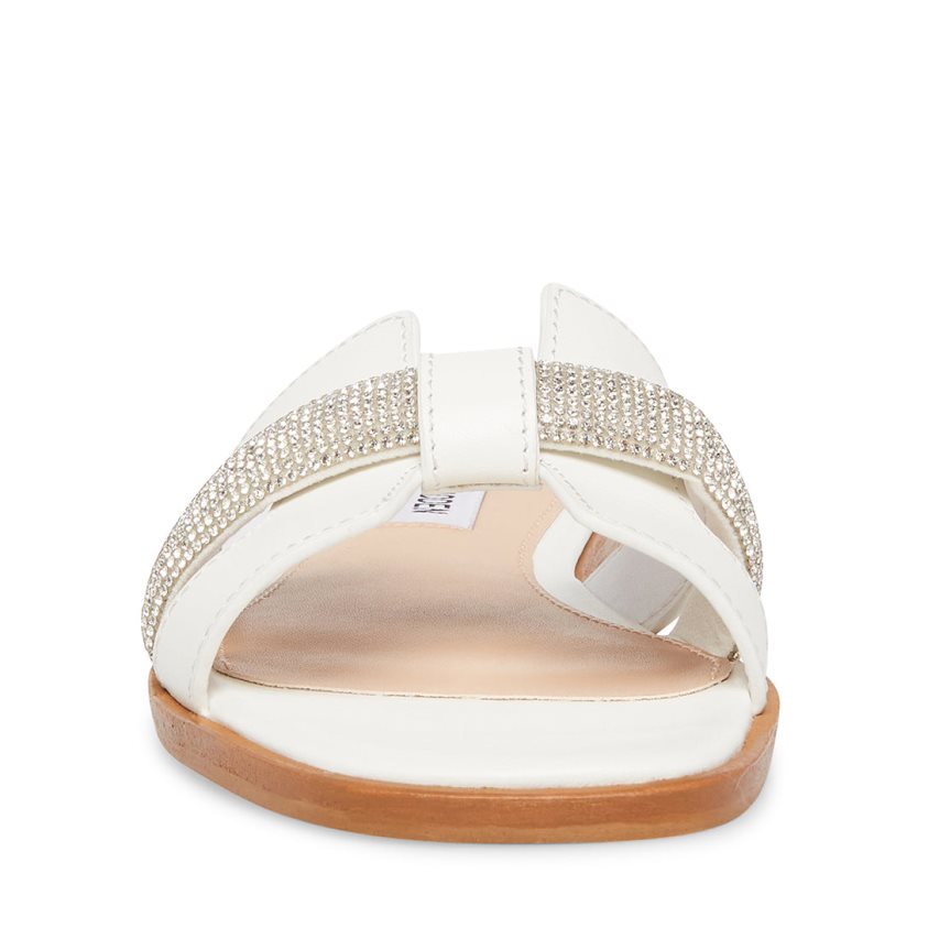 παντοφλεσ γυναικεια Steve Madden Holli δερματινα ασπρα | GR-7294YGP