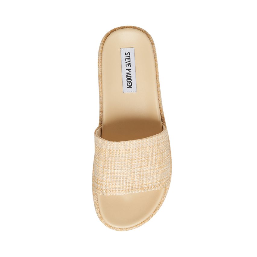 παντοφλεσ γυναικεια Steve Madden Kasper Natural Μπεζ | GR-5139RYM