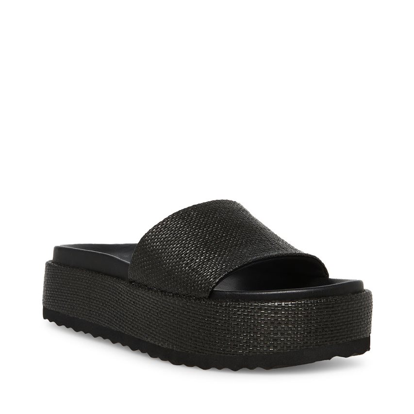 παντοφλεσ γυναικεια Steve Madden Kasper μαυρα | GR-O296PON