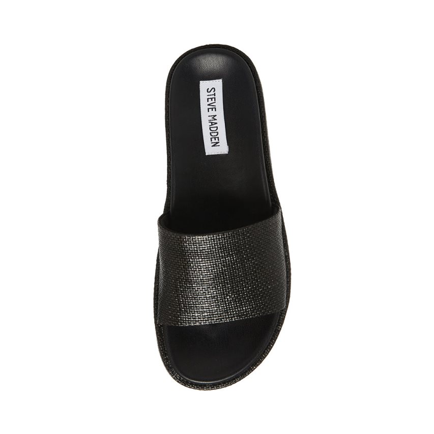 παντοφλεσ γυναικεια Steve Madden Kasper μαυρα | GR-O296PON