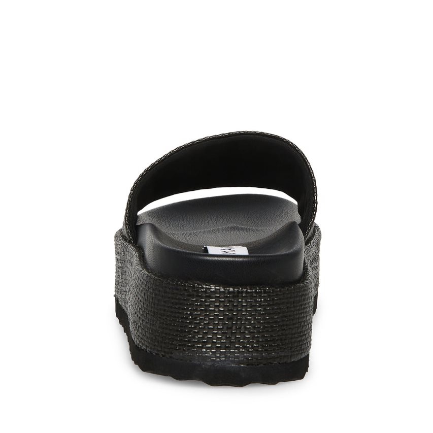 παντοφλεσ γυναικεια Steve Madden Kasper μαυρα | GR-O296PON