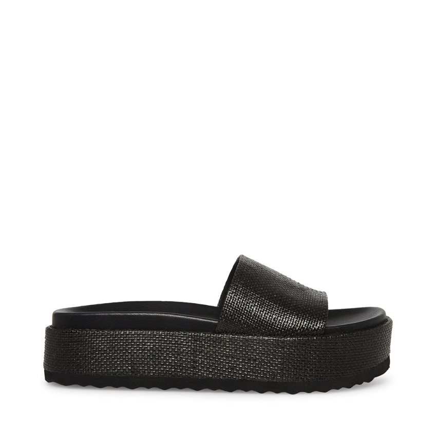 παντοφλεσ γυναικεια Steve Madden Kasper μαυρα | GR-O296PON